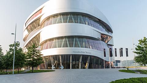 Blick auf die Location Mercedes-Benz Museum in Stuttgart